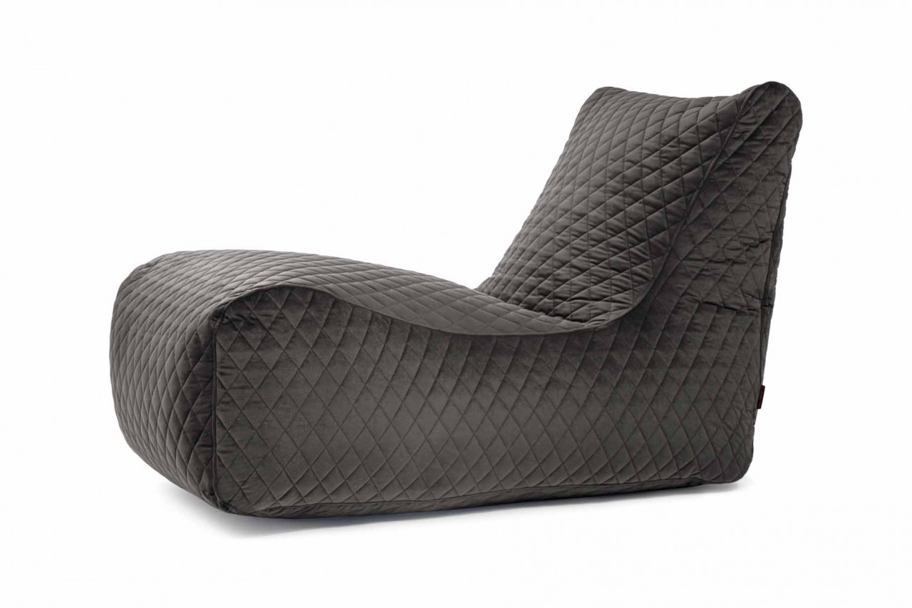 Sitzsack Lounge - Stoff Lure Luxe- Farbe Grau