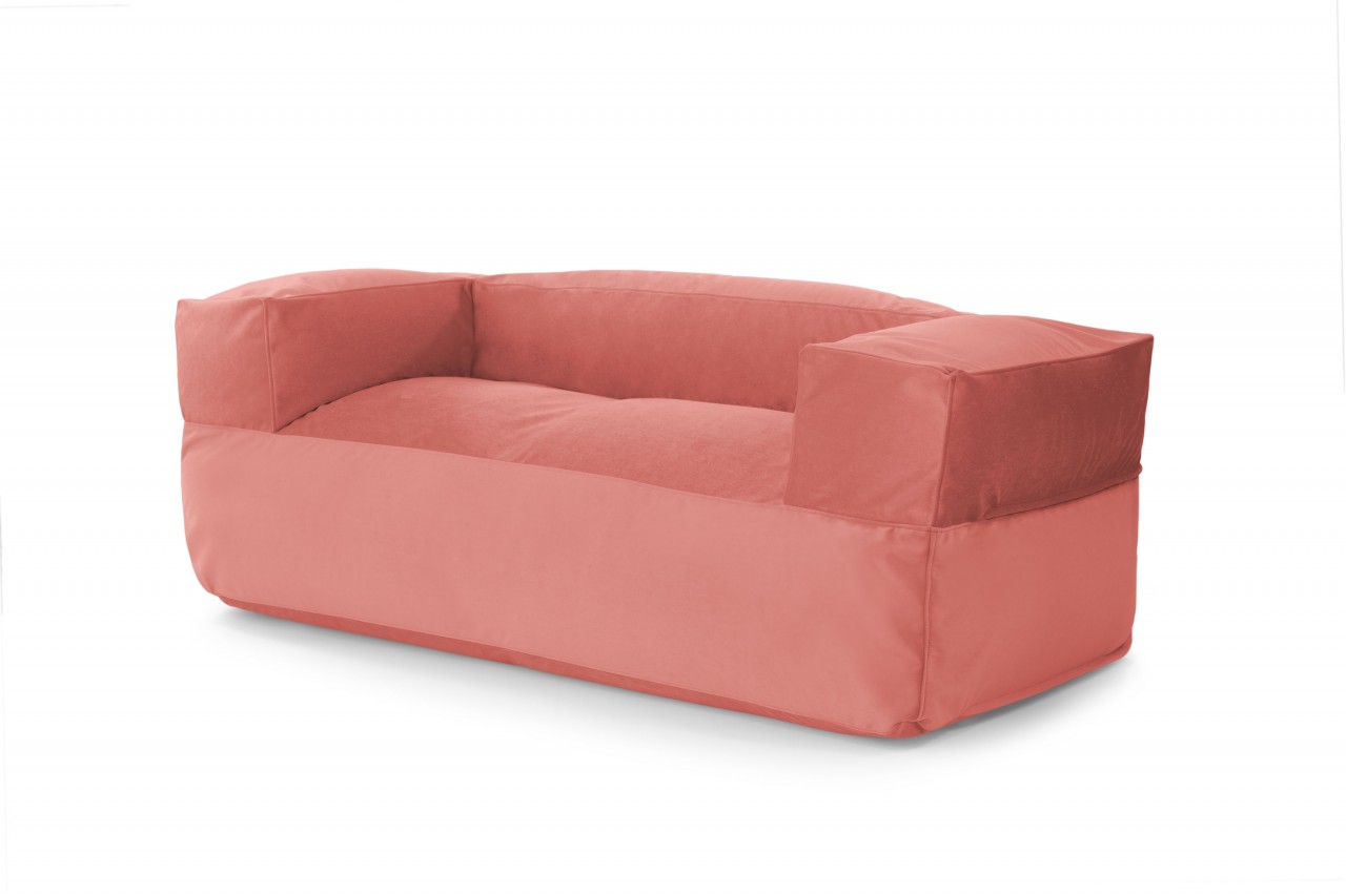 Sitzsack / Sofa MOOG  -  Stoff Barcelona - Farbe Coral