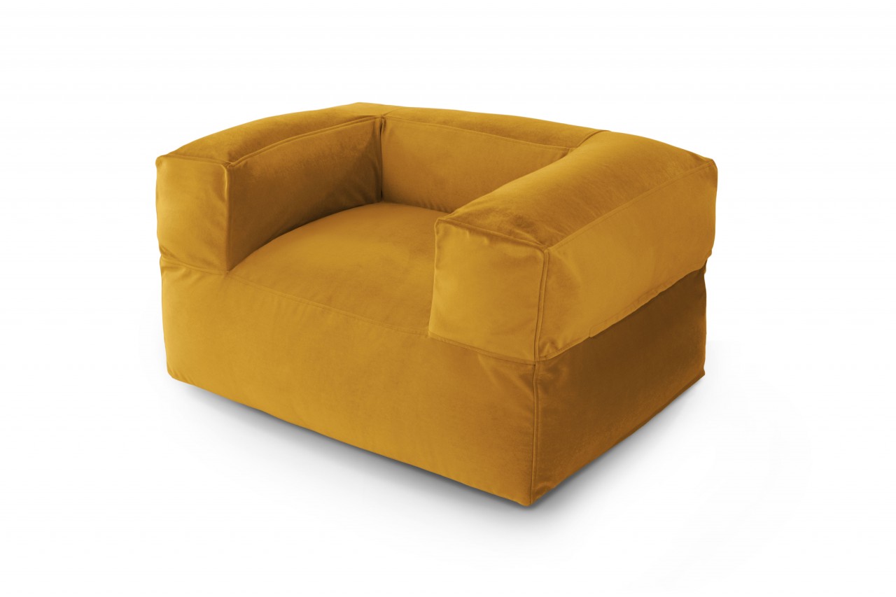 Sitzsack / Sessel MOOG  -  Stoff Barcelona - Farbe Gold