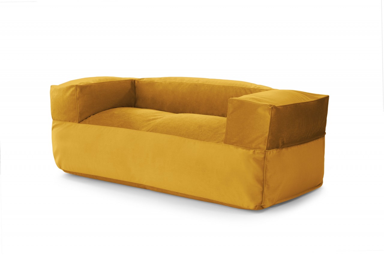 Sitzsack / Sofa MOOG  -  Stoff Barcelona - Farbe Gold