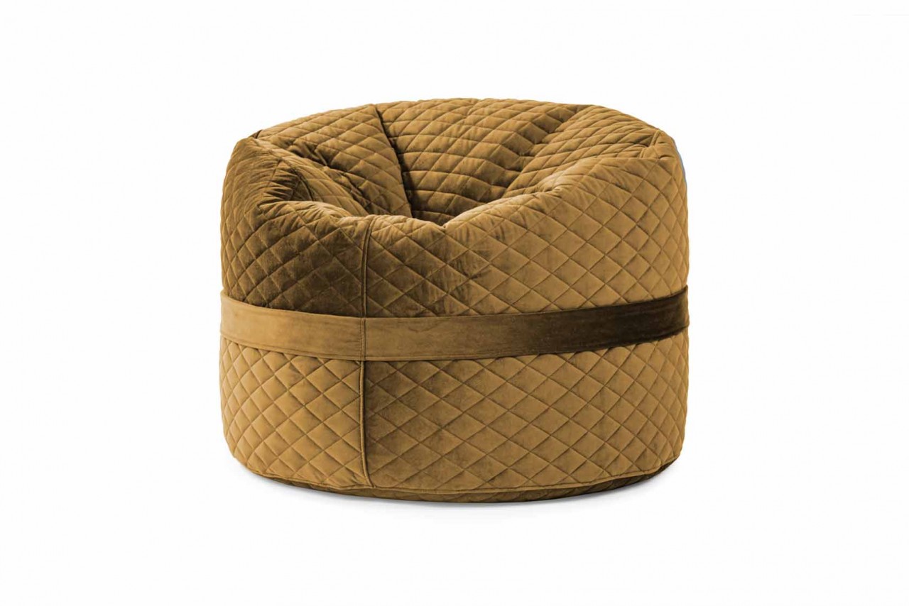 Sitzsack / Sessel Roll 85 - Stoff Lure Luxe - Farbe Gold