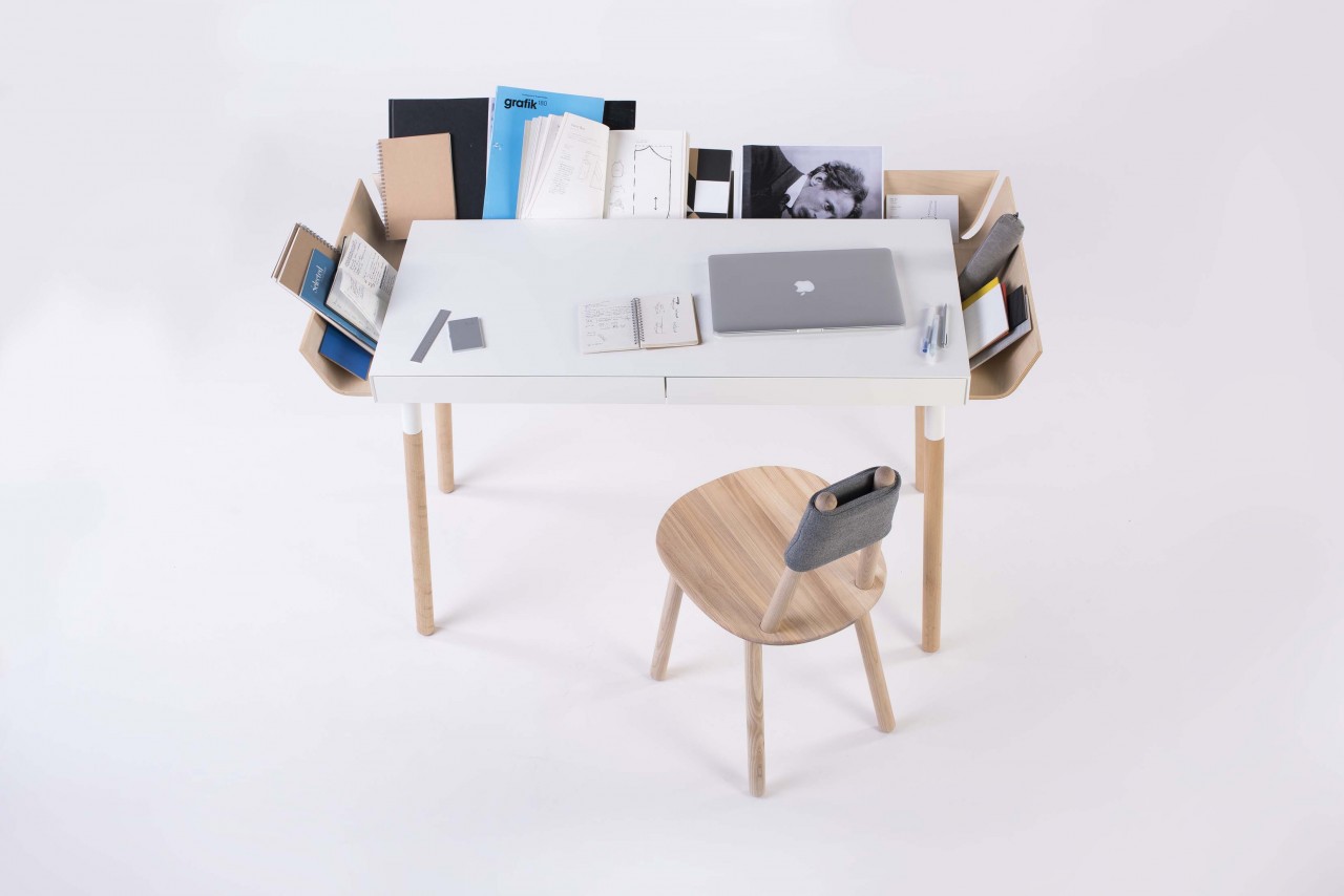 My Writig Desk Schreibtisch - 2 Schublade - Farbe Weiss